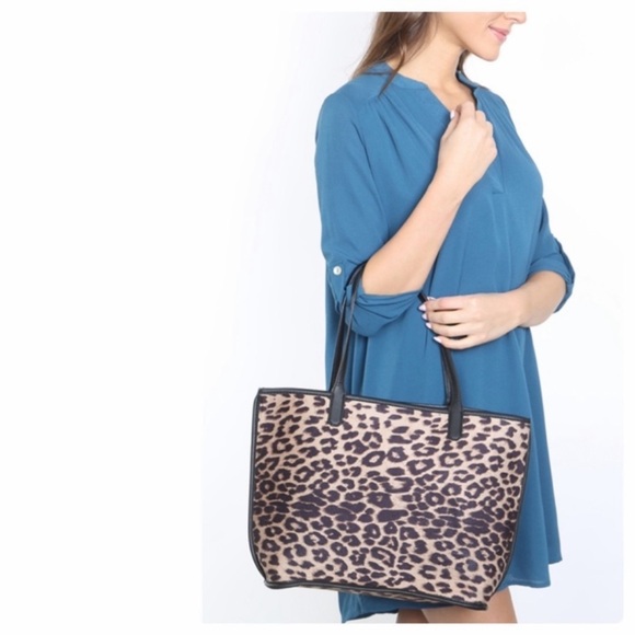 New 3 Piece Leopard Bag Set - Picture 3 of 11